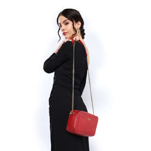 Load image into Gallery viewer, Sassora Premium Leather Girls Medium Structured Sling Bag