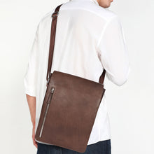 Load image into Gallery viewer, Sassora Genuine Leather 13.5 Inch Laptop Messenger Sling Bag for Men's