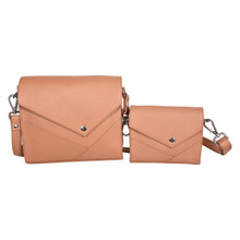 Load image into Gallery viewer, Sassora Genuine Leather Crossbody Bag – Medium Everyday Bag with Detachable Pouch & Adjustable Strap