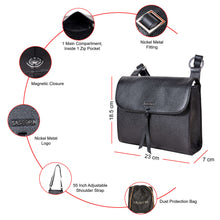 Load image into Gallery viewer, Sassora Premium Leather Ladies Sling Bag – Classic & Trendy Crossbody with Tassel & Magnetic Closure