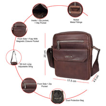 Load image into Gallery viewer, Sassora Premium Leather Men's Medium Crossbody Bag