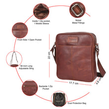 Load image into Gallery viewer, Sassora Premium Leather Men's Crossbody Bag For Regular Use