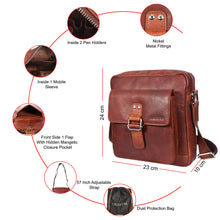 Load image into Gallery viewer, Sassora Premium Leather Men's Everyday Use Crossbody