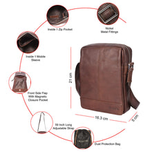 Load image into Gallery viewer, Sassora Premium Leather Men's Office Sling Bag