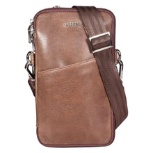 Load image into Gallery viewer, Sassora Genuine Leather Crossbody Bag – Adjustable Strap & Flap Closure