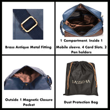 Load image into Gallery viewer, Sassora Genuine Leather Medium Crossbody Bag – Stylish & Functional