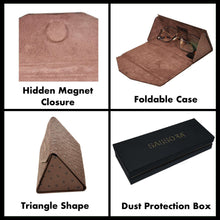 Load image into Gallery viewer, Sassora Premium Leather Stylish Foldable Medium Unisex Spectacle Case