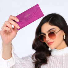 Load image into Gallery viewer, Sassora Leather Stylish Foldable Hidden Magnet Closure Spectacle Case