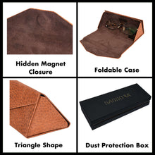 Load image into Gallery viewer, Sassora Premium Leather Stylish Foldable Spectacle Case