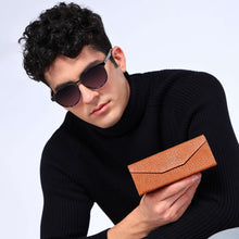 Load image into Gallery viewer, Sassora Premium Leather Stylish Foldable Spectacle Case