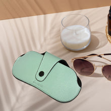 Load image into Gallery viewer, Sassora Premium Genuine Leather Sleek Spectacle Case with Snap Button Closure