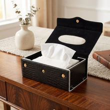 Load image into Gallery viewer, Sassora Premium Genuine Leather Rectangular Tissue Box Cover Holder