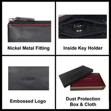 Load image into Gallery viewer, Sassora Premium Leather Small Travel Keychain Pouch