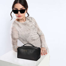 Load image into Gallery viewer, Sassora Premium Leather Zip Closure Toiletry Travel Pouch