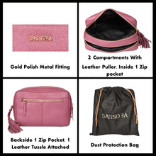 Load image into Gallery viewer, Sassora Premium Leather Women Travel Toiletry Pouch