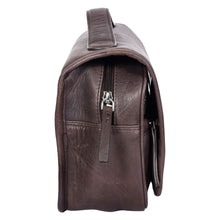Load image into Gallery viewer, Sassora Genuine Leather Hanging Toiletry Pouch with Metal Hook Organizer
