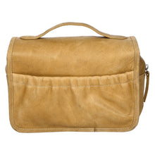 Load image into Gallery viewer, Sassora Genuine Leather Hanging Toiletry Pouch with Metal Hook Organizer