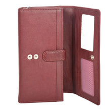 Load image into Gallery viewer, Sassora Genuine Leather Women RFID Protected Medium Travel Wallet