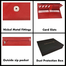 Load image into Gallery viewer, Sassora Genuine Leather Girls RFID Protected Travel Wallet (12 Card Slots)