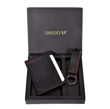 Load image into Gallery viewer, Sassora Premium Leather Unisex RFID Card Holder & Keychain Combo For Every Occasion (Pack Of 2)