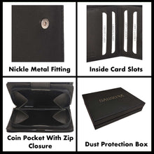 Load image into Gallery viewer, Sassora Genuine Leather Women and Girls RFID Protected Black Wallet