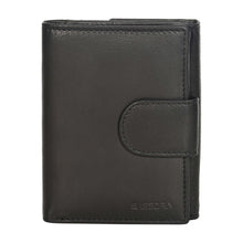 Load image into Gallery viewer, Sassora Genuine Leather Medium Size Black RFID Protected Ladies Wallet