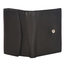 Load image into Gallery viewer, Sassora Genuine Leather Medium Size Black RFID Protected Ladies Wallet