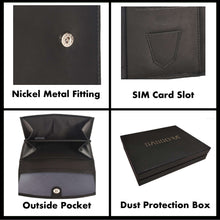Load image into Gallery viewer, Sassora Genuine Leather Medium Size Black RFID Protected Ladies Wallet