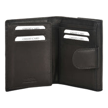 Load image into Gallery viewer, Sassora Genuine Leather Medium Size Black RFID Protected Ladies Wallet