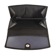 Load image into Gallery viewer, Sassora Genuine Leather Medium Size Black RFID Protected Ladies Wallet