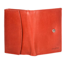 Load image into Gallery viewer, Sassora Genuine Leather Medium Size Red RFID Protected Wallet (9 Card Slots)