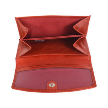 Load image into Gallery viewer, Sassora Genuine Leather Medium Size Red RFID Protected Wallet (9 Card Slots)