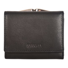 Load image into Gallery viewer, Sassora Genuine Leather Small Size Girls Black RFID Protected Wallet