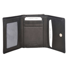 Load image into Gallery viewer, Sassora Genuine Leather Small Size Girls Black RFID Protected Wallet