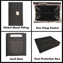 Load image into Gallery viewer, Sassora Genuine Leather Small Size Girls Black RFID Protected Wallet