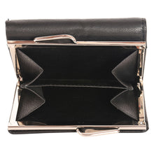 Load image into Gallery viewer, Sassora Genuine Leather Small Size Girls Black RFID Protected Wallet
