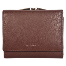 Load image into Gallery viewer, Sassora Genuine Leather Small Brown RFID Ladies Wallet (4 Card Slots)