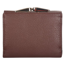 Load image into Gallery viewer, Sassora Genuine Leather Small Brown RFID Ladies Wallet (4 Card Slots)