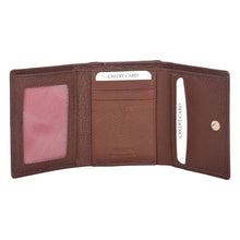 Load image into Gallery viewer, Sassora Genuine Leather Small Brown RFID Ladies Wallet (4 Card Slots)
