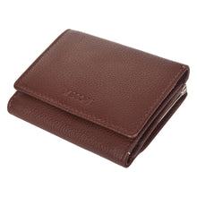 Load image into Gallery viewer, Sassora Genuine Leather Small Brown RFID Ladies Wallet (4 Card Slots)