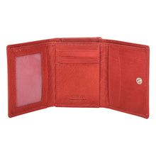 Load image into Gallery viewer, Sassora Genuine Leather Small Size Red RFID Protected Wallet (4 Card Holders)