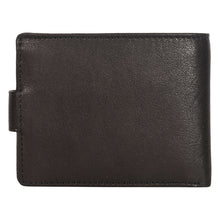 Load image into Gallery viewer, Sassora Genuine Leather Large Buckle Closure Black RFID Wallet for Men