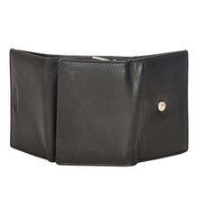 Load image into Gallery viewer, Sassora Genuine Leather Small Black RFID Protected Wallet for Women