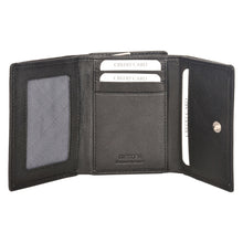 Load image into Gallery viewer, Sassora Genuine Leather Small Black RFID Protected Wallet for Women