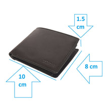 Load image into Gallery viewer, Sassora Genuine Leather Small Black Wallet for Men and Women