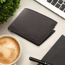 Load image into Gallery viewer, Sassora Genuine Leather Small Black Wallet for Men and Women