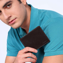 Load image into Gallery viewer, Sassora Genuine Leather Small Dark Brown Wallet for Men and Women