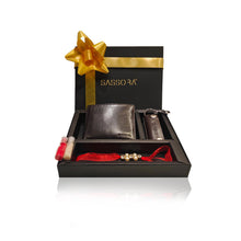 Load image into Gallery viewer, Sassora Brown Genuine Leather Men's Wallet, Keychain and Rakhi Combo Set(SSRA2 Gift-for Him)