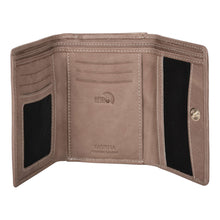 Load image into Gallery viewer, Sassora Genuine Leather Medium Size Beige RFID Protected Women Wallet ( 5 Card Slots)