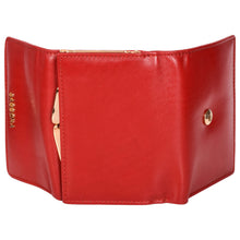 Load image into Gallery viewer, Sassora Genuine Leather Medium Size Red RFID Protected Women Wallet
